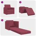 VidaXL Sofa Bed Czerwone wino 74 x 77 x 81 cm Aksamit