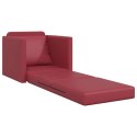 VidaXL Sofa Bed Czerwone wino 74 x 77 x 81 cm Aksamit