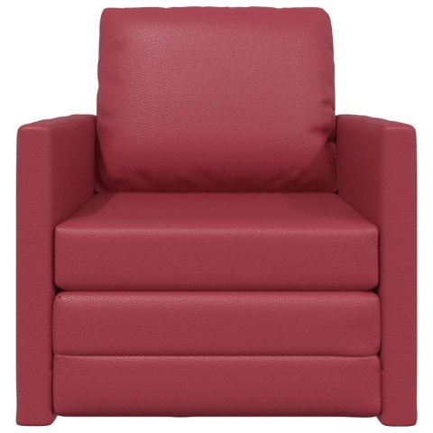 VidaXL Sofa Bed Czerwone wino 74 x 77 x 81 cm Aksamit