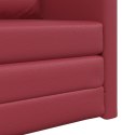 VidaXL Sofa Bed Czerwone wino 74 x 77 x 81 cm Aksamit