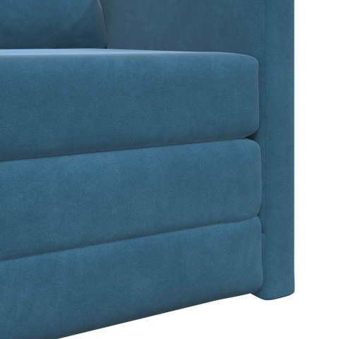 VidaXL Sofa Bed Niebieski 74 x 77 x 81 cm Aksamit