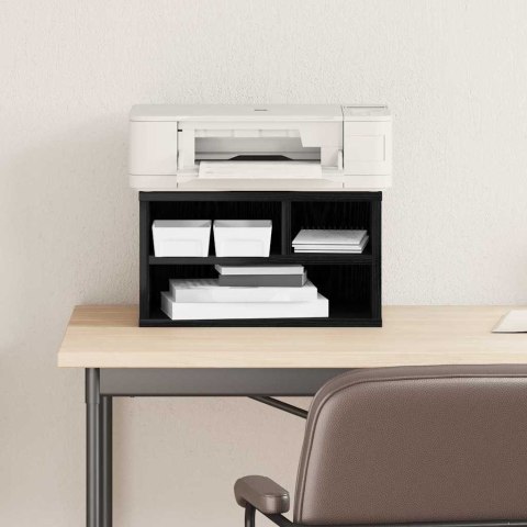 VidaXL Stojak na drukarkę Czarny Dąb 40 x 32 x 22,5 cm