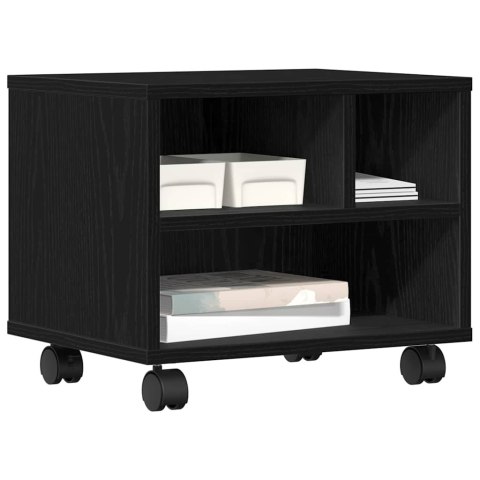 VidaXL Stojak na drukarkę Czarny Dąb 41 x 32 x 33.5 cm