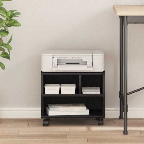 VidaXL Stojak na drukarkę Czarny Dąb 41 x 32 x 33.5 cm