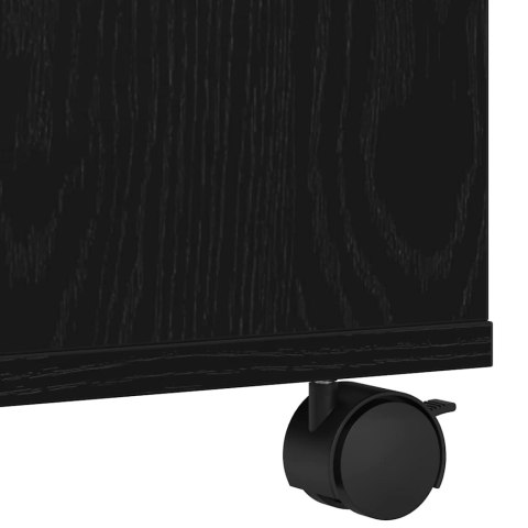 VidaXL Stojak na drukarkę Czarny Dąb 41 x 32 x 33.5 cm