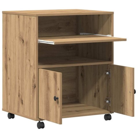 VidaXL Stojak na drukarkę Dąb rzemieślniczy 60 x 48 x 74 cm