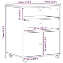 STOJAK SZAFKA REGAŁ NA DRUKARKĘ STARE DREWNO 60X48X74CM