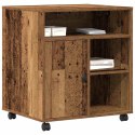VidaXL Stojak na drukarkę Stare drewno 60 x 50 x 67 cm