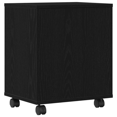 VidaXL Stojak na drukarkę z przechowywaniem Czarny Dąb 41 x 32 x 48 cm