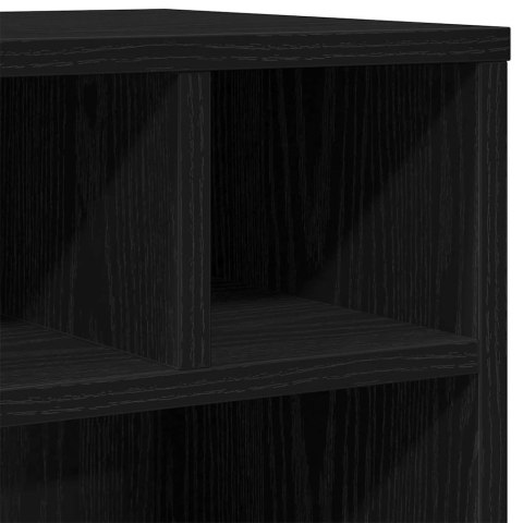 VidaXL Stojak na drukarkę z przechowywaniem Czarny Dąb 41 x 32 x 48 cm