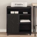 VidaXL Stojak na drukarkę z przechowywaniem Czarny dąb 60 x 50 x 67 cm