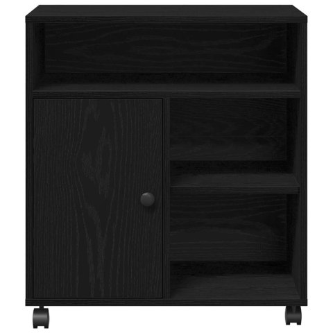 VidaXL Stojak na drukarkę z przechowywaniem Czarny dąb 60 x 50 x 67 cm