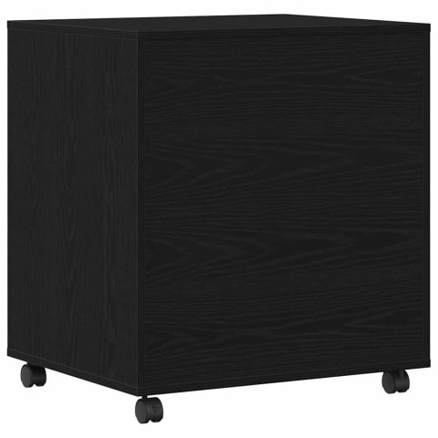 VidaXL Stojak na drukarkę z przechowywaniem Czarny dąb 60 x 50 x 67 cm