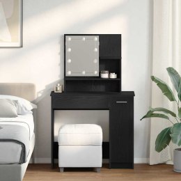 VidaXL Toaletka Czarny dąb 86.5 x 35 x 136 cm Materiał drewnopochodny