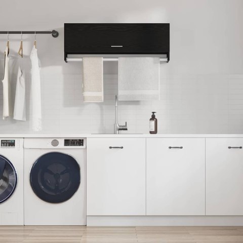 VidaXL Garderoba Czarny Dąb 100 x 32,5 x 35 cm Materiał drewnopochodny