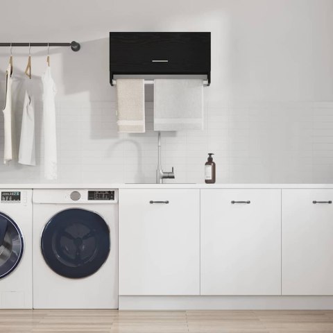 VidaXL Garderoba Czarny Dąb 70 x 32,5 x 35 cm Materiał drewnopochodny