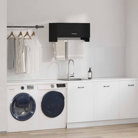 VidaXL Garderoba Czarny Dąb 70 x 32,5 x 35 cm Materiał drewnopochodny