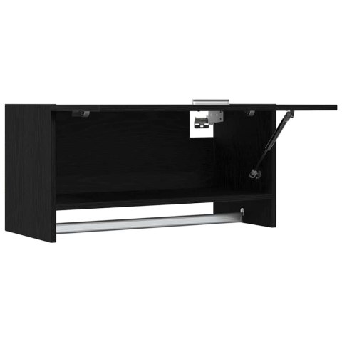 VidaXL Garderoba Czarny Dąb 70 x 32,5 x 35 cm Materiał drewnopochodny