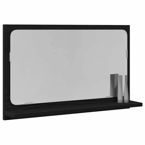 PÓŁKA Z LUSTREM Z PÓŁKĄ Z LUSTREM CZARNY DĄB 60X10,5X37CM