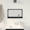 PÓŁKA Z LUSTREM Z PÓŁKĄ Z LUSTREM CZARNY DĄB 60X10,5X37CM