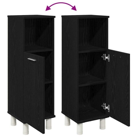 SZAFKA ŁAZIENKOWA Z PRZECHOWYWANIEM CZARNY DĄB 30X 30X 95CM