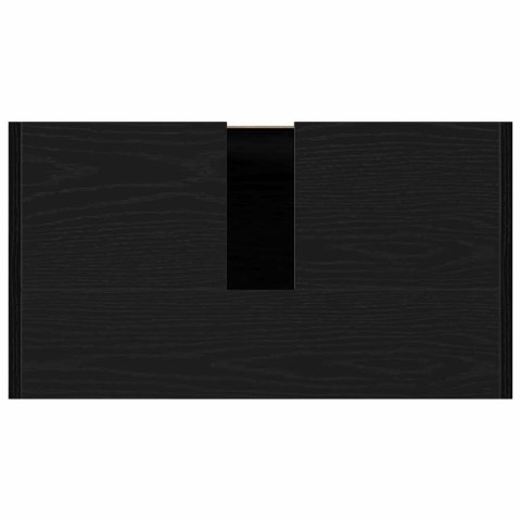 SZAFKA ŁAZIENKOWA Z PRZECHOWYWANIEM CZARNY DĄB 60X 33X 61CM