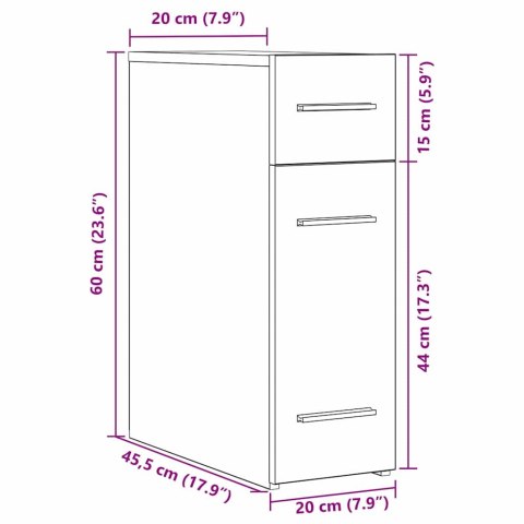 SZAFKA APTECZNA STARE DREWNO 20X45.5X60CM
