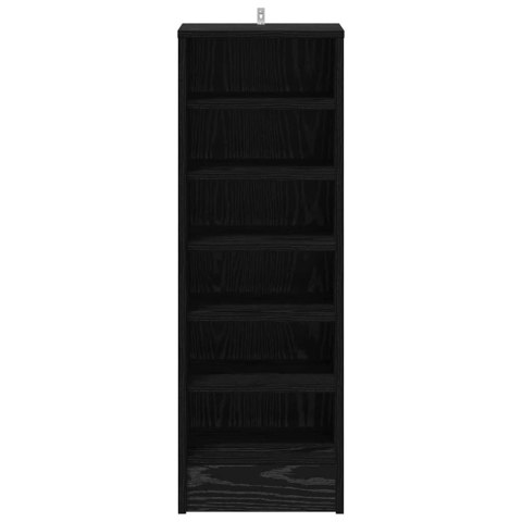 VidaXL Szafka na buty z półką Czarny Dąb 32 x 35 x 90 cm