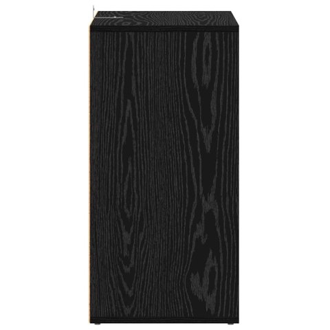 VidaXL Szafka na buty z półką Czarny Dąb 60 x 35 x 70 cm