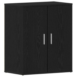 VidaXL Szafka na buty z półką z drzwiami Czarny Dąb 60 x 35 x 70 cm