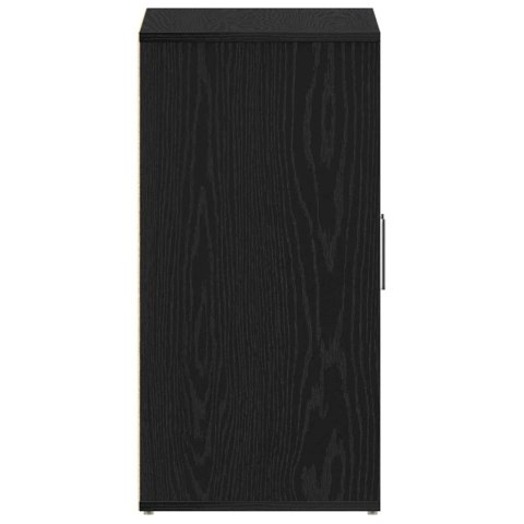 VidaXL Szafka na buty z półką z drzwiami Czarny Dąb 60 x 35 x 70 cm