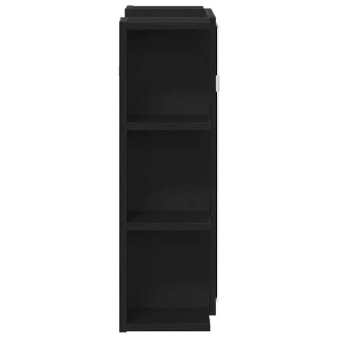 SZAFKA Z LUSTREM Z PÓŁKĄ Z LUSTREM CZARNY DĄB 80X20,5X64CM