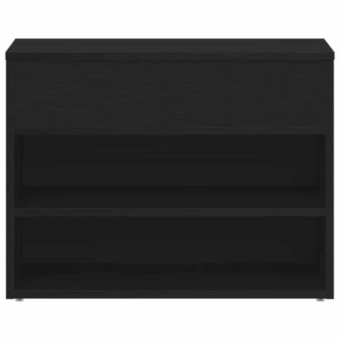 VidaXL Ławka na buty z półką Czarny Dąb 60 x 30 x 45 cm