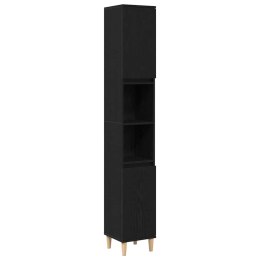 SZAFKA ŁAZIENKOWA Z PÓŁKĄ CZARNY DĄB 30X 30X 190CM