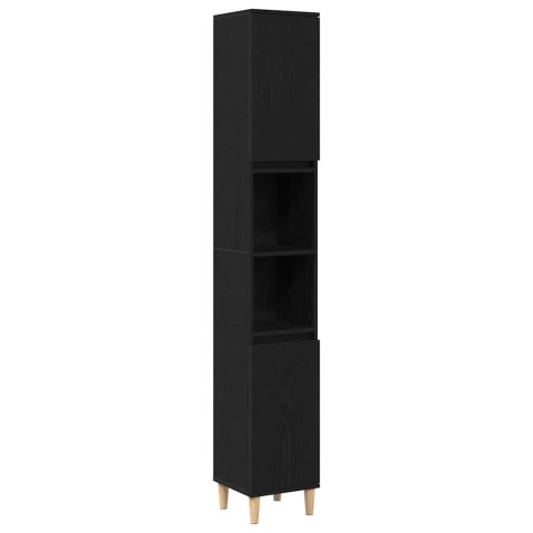 SZAFKA ŁAZIENKOWA Z PÓŁKĄ CZARNY DĄB 30X 30X 190CM