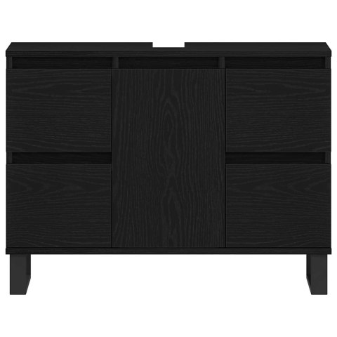 SZAFKA ŁAZIENKOWA Z SZUFLADĄ CZARNY DĄB 80X 33X 60CM