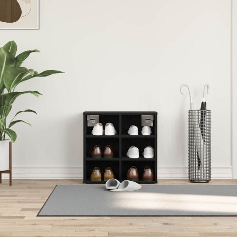 SZAFKA NA BUTY Z PÓŁKĄ CZARNY DĄB 52X30X50,5CM