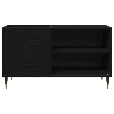 VidaXL Szafka na płyty winylowe z półką Czarny Dąb 85 x 38 x 48 cm