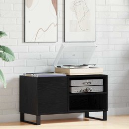 VidaXL Szafka na płyty winylowe z półką Czarny Dąb 85 x 38 x 48 cm