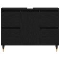 VidaXL Szafka pod umywalkę z szufladą Czarny Dąb 80 x 33 x 60 cm
