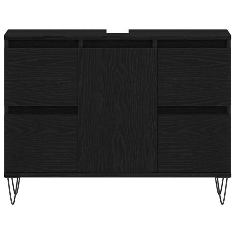 SZAFKA POD UMYWALKĘ Z SZUFLADĄ CZARNY DĄB 80X33X60CM