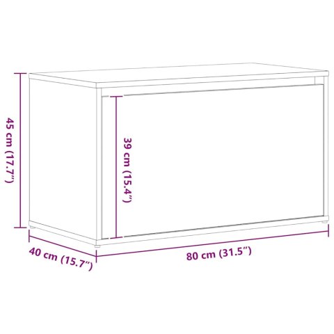 ŁAWKA Z SZUFLADĄ CZARNY 80X40X45CM
