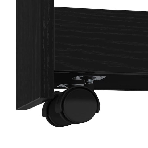 VidaXL Wąski Wózek do Przechowywania Czarny Dąb 60 x 20 x 82 cm