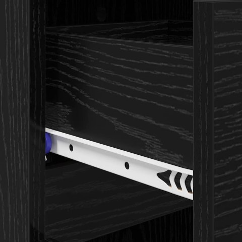 VidaXL Szafka na buty z szufladą Czarny Dąb 100,5 x 28 x 100 cm