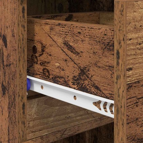 SZAFKA NA BUTY Z SZUFLADĄ STARE DREWNO 100,5X28X100CM