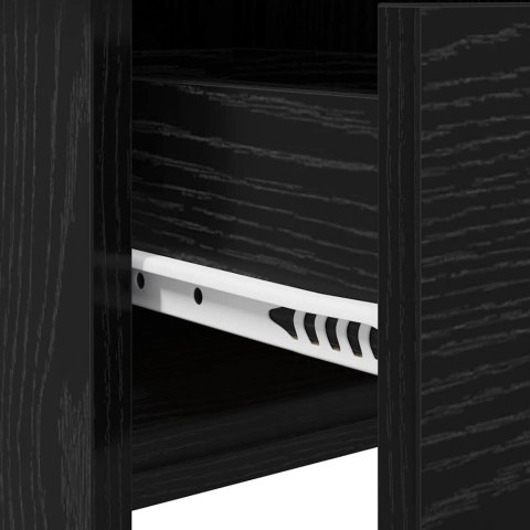 VidaXL Toaletka Czarny dąb 100 x 45 x 76 cm Materiał drewnopochodny