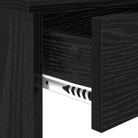 VidaXL Toaletka z lustrem z szufladą Czarny Dąb 96 x 39 x 142 cm