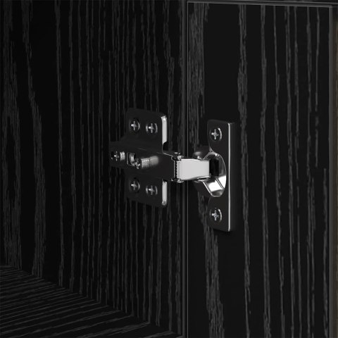 BUFET CZARNY DĄB 34,5X34X90CM DREWNO INŻYNIERYJNE I ŻELAZO