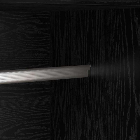 GARDEROBA Z PÓŁKĄ Z DRZWIAMI CZARNY DĄB 82,5X51,5X180CM