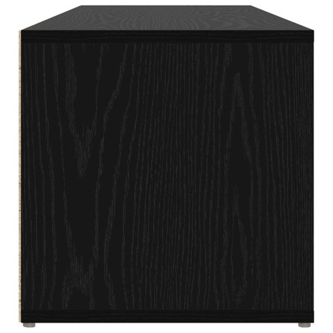 VidaXL Ławka na buty z półką Czarny Dąb 102 x 35 x 35 cm